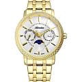 Adriatica Adriatica Moonphase A3808.1117QF  A3808.1117QF кварцевые женские часы серебристый циферблат, браслет нержавеющая сталь с pvd-покрытием — вид спереди
