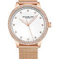 Stuhrling Stuhrling Dorset 3904.4  3904.4 кварцевые женские часы  золотой циферблат, браслет нержавеющая сталь с pvd-покрытием — вид спереди