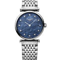 Longines Longines La Grande Classique L4.209.4.81.6  L42094816 кварцевые женские часы синий циферблат, браслет нержавеющая сталь — вид спереди
