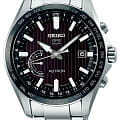 Seiko Seiko Astron GPS Solar SSE161J1  SSE161J1 кварцевые мужские часы черный циферблат, браслет нержавеющая сталь — вид спереди