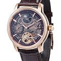 Earnshaw Earnshaw Longitude ES-8063-06  ES-8063-06 механические мужские часы розовый циферблат, браслет кожаный — вид спереди