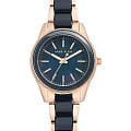 Anne Klein Anne Klein Plastic 3212NVRG  3212NVRG кварцевые женские часы синий циферблат, браслет сталь c pvd покрытием + пластик — вид спереди