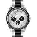 Jacques Lemans Jacques Lemans Derby 1-2204H  1-2204H механические мужские часы серебристый циферблат, браслет нержавеющая сталь с pvd-покрытием — вид спереди