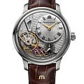 Maurice Lacroix Maurice Lacroix Masterpiece Gravity MP6118-SS001-115-1  MP6118-SS001-115-1 механические мужские часы серебристый циферблат, браслет кожаный — вид спереди