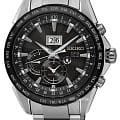 Seiko Seiko Astron GPS Solar SSE149J1  SSE149J1 кварцевые мужские часы черный циферблат, браслет нержавеющая сталь — вид спереди