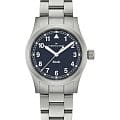 Hamilton Hamilton Khaki Field Quartz 38mm H69401140  H69401140 кварцевые мужские часы  синий циферблат, браслет нержавеющая сталь — вид спереди