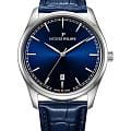 Jacques Philippe Jacques Philippe Odina JPQGS621132  JPQGS621132 кварцевые мужские часы синий циферблат, браслет кожаный — вид спереди