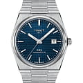 Tissot Tissot PRX Powermatic 80 T137.407.11.041.00  T1374071104100 механические мужские часы синий циферблат, браслет нержавеющая сталь — вид спереди
