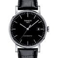 Tissot Tissot Everytime Swissmatic T109.407.16.051.00 Everytime T1094071605100 механические мужские часы черный циферблат, браслет кожаный — вид спереди