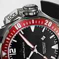 Hamilton Hamilton Khaki Navy Frogman Titanium Auto H77805335, khaki navy швейцария мужские часы на браслете каучук боковой вид