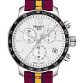 Tissot Tissot Quickster NBA Cleveland Cavaliers T095.417.17.037.13 Quickster T0954171703713 кварцевые мужские часы белый циферблат, браслет карбон + полимер — вид спереди