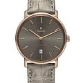 Rado Rado Diamaster Thinline R14068306 Automatic R14068306 механические мужские часы серый циферблат, браслет кожаный — вид спереди