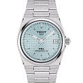 Tissot Tissot PRX Powermatic 80 35 ММ T137.207.11.351.00  T1372071135100 механические женские часы бирюзовый циферблат, браслет нержавеющая сталь — вид спереди