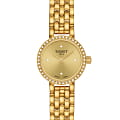 Tissot Tissot Lovely Round T140.009.63.026.00 Lovely T1400096302600 кварцевые женские часы золотой циферблат, браслет 18-каратное красное золото — вид спереди