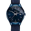 Rado Rado True R27235206  R27235206 кварцевые женские часы синий циферблат, браслет тканевый — вид спереди