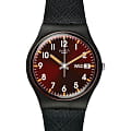 Swatch Swatch Gent Standard GB753  GB753 кварцевые женские часы  бордовый циферблат, браслет силикон — вид спереди