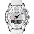 Tissot Tissot T-Touch II Titanium Lady T047.220.46.086.00 T Touch T0472204608600 кварцевые женские часы белый циферблат, браслет кожаный — вид спереди