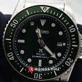 Seiko Seiko Prospex SNE583P1 кварцевые мужские часы часы крупный план зеленый циферблата