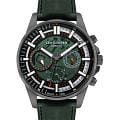 Lee Cooper Lee Cooper LC07816.077  LC07816.077 кварцевые мужские часы черный циферблат, браслет кожаный — вид спереди