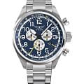 Aviator Aviator Airacobra P45 Chrono V.2.25.0.170.5  V.2.25.0.170.5 кварцевые мужские часы синий циферблат, браслет нержавеющая сталь — вид спереди