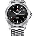 Swiss Military by Chrono Swiss Military by Chrono Day Date SMP36040.01  SMP36040.01 кварцевые мужские часы черный циферблат, браслет нержавеющая сталь — вид спереди