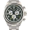 Aviator Aviator Airacobra P45 Chrono V.2.25.7.171.5  V.2.25.7.171.5 кварцевые мужские часы  зеленый циферблат, браслет нержавеющая сталь с pvd-покрытием — вид спереди