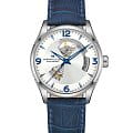 Hamilton Hamilton Jazzmaster Open Heart Auto H32705651  H32705651 механические мужские часы белый циферблат, браслет кожаный — вид спереди
