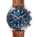 TAG Heuer TAG Heuer Carrera CBN2A1A.FC6537  CBN2A1A.FC6537 механические мужские часы синий циферблат, браслет кожаный — вид спереди