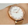 Stuhrling Stuhrling Dorset 3904.4 кварцевые женские часы часы, крупный план золотой циферблат