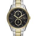 Armani Exchange Armani Exchange Dante AX1865  AX1865 кварцевые мужские часы черный циферблат, браслет сталь с ip покрытием — вид спереди