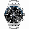 Swatch Swatch I New Chrono YVS507G  YVS507G кварцевые женские часы черный циферблат, браслет нержавеющая сталь — вид спереди