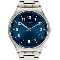 Swatch Swatch Skin Irony 42 SS07S106G  SS07S106G кварцевые мужские часы синий циферблат, браслет нержавеющая сталь — вид спереди