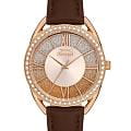 Slazenger Slazenger SL.09.6538.3.03  SL.09.6538.3.03 кварцевые женские часы золотой циферблат, браслет кожаный — вид спереди