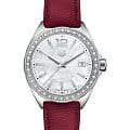TAG Heuer TAG Heuer Formula 1 WBJ131A.FC8253  WBJ131A.FC8253 кварцевые женские часы красный циферблат, браслет кожаный — вид спереди