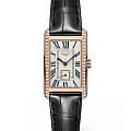 Longines Longines DolceVita L5.512.9.71.0  L55129710 кварцевые женские часы белый циферблат, браслет кожаный — вид спереди