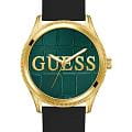 Guess Guess Dress GW0887G2  GW0887G2 кварцевые женские часы  зеленый циферблат, браслет силикон — вид спереди
