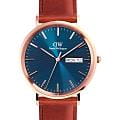Daniel Wellington Daniel Wellington Classic Day Display St Mawes Rose Gold Arctic DW00100830  DW00100830 кварцевые мужские часы синий циферблат, браслет кожаный — вид спереди