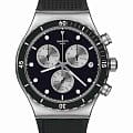 Swatch Swatch I New Chrono YVS487  YVS487 кварцевые мужские часы черный циферблат, браслет резина — вид спереди