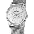 Jacques Lemans Jacques Lemans Retro Classic 1-2061G  1-2061G кварцевые мужские часы  белый циферблат, браслет нержавеющая сталь — вид спереди
