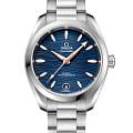Omega Omega Seamaster Aqua Terra 220.10.34.20.03.001 Aqua Terra 22010342003001 механические женские часы синий циферблат, браслет нержавеющая сталь — вид спереди