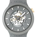 Swatch Swatch Big Bold Biosourced Lacquered SB05M102  SB05M102 кварцевые мужские часы серый циферблат, браслет биоматериал — вид спереди