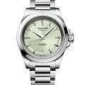 Longines Longines Conquest L3.430.4.02.6  L34304026 механические женские часы зеленый циферблат, браслет нержавеющая сталь — вид спереди