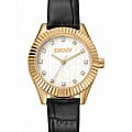 DKNY DKNY Chambers Glitz DK1L017L0025  DK1L017L0025 кварцевые женские часы белый циферблат, браслет кожаный — вид спереди