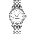 Mido Mido Baroncelli M7600.4.66.1  M76004661 механические женские часы белый циферблат, браслет нержавеющая сталь — вид спереди