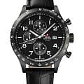 Swiss Military by Chrono Swiss Military by Chrono Sports SM34084.07  SM34084.07 кварцевые мужские часы черный циферблат, браслет кожаный — вид спереди