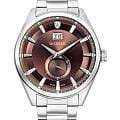 Wainer Wainer Classic WA.17000-B  WA.17000-B кварцевые мужские часы коричневый циферблат, браслет нержавеющая сталь — вид спереди