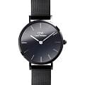 Daniel Wellington Daniel Wellington Petite Reflection Black DW00100798  DW00100798 кварцевые женские часы черный циферблат, браслет нержавеющая сталь с pvd-покрытием — вид спереди
