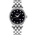 Mido Mido Baroncelli M7600.4.68.1  M76004681 механические женские часы черный циферблат, браслет нержавеющая сталь — вид спереди