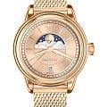 Aviator Aviator Douglas MoonFlight V.1.33.2.260.5  V.1.33.2.260.5 кварцевые женские часы  розовый циферблат, браслет нержавеющая сталь с pvd-покрытием — вид спереди
