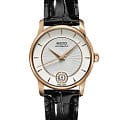 Mido Mido Baroncelli II Lady M007.207.36.036.00  M0072073603600 механические женские часы белый циферблат, браслет кожаный — вид спереди